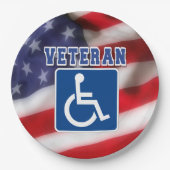Gehandicapte Veteran USA Papieren Bordje (Voorkant)
