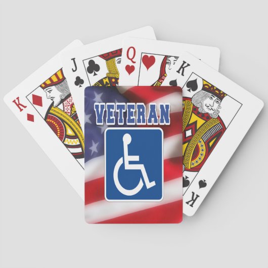 Gehandicapte Veteran USA Pokerkaarten (Achterkant)