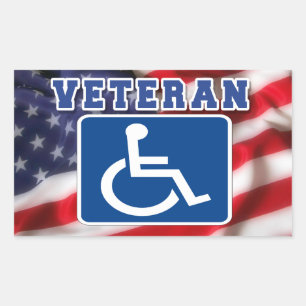 Gehandicapte Veteran USA Rechthoekige Sticker