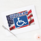 Gehandicapte Veteran USA Rechthoekige Sticker (Envelop)