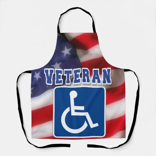 Gehandicapte Veteran USA Schort (Voorkant)