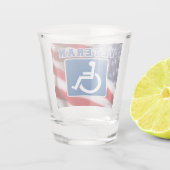 Gehandicapte Veteran USA Shot Glas (Achterkant)