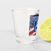 Gehandicapte Veteran USA Shot Glas (Links)