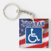 Gehandicapte Veteran USA Sleutelhanger (voorkant)