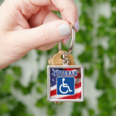 Gehandicapte Veteran USA Sleutelhanger (Hand)
