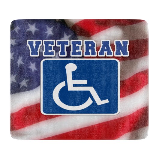 Gehandicapte Veteran USA Snijplank (Voorkant)