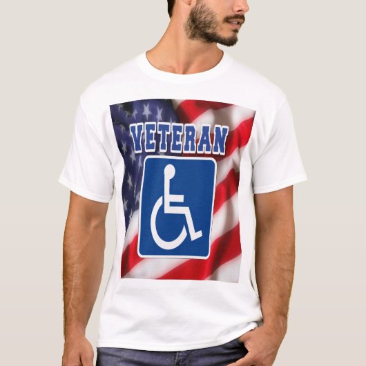 Gehandicapte Veteran USA T-shirt (Voorkant)