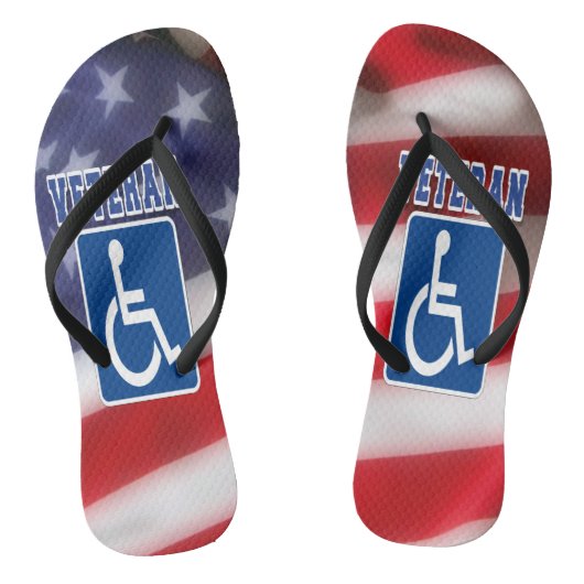 Gehandicapte Veteran USA Teenslippers (Voetbed)