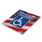 Gehandicapte Veteran USA Tegeltje (Zijkant)