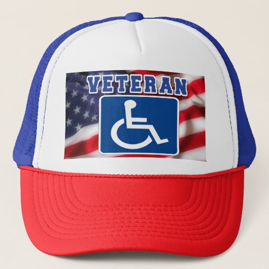 Gehandicapte Veteran USA Trucker Pet (Voorkant)