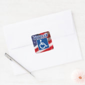 Gehandicapte Veteran USA Vierkante Sticker (Envelop)