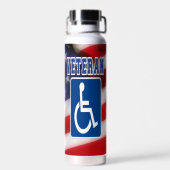 Gehandicapte Veteran USA Waterfles (Achterkant)