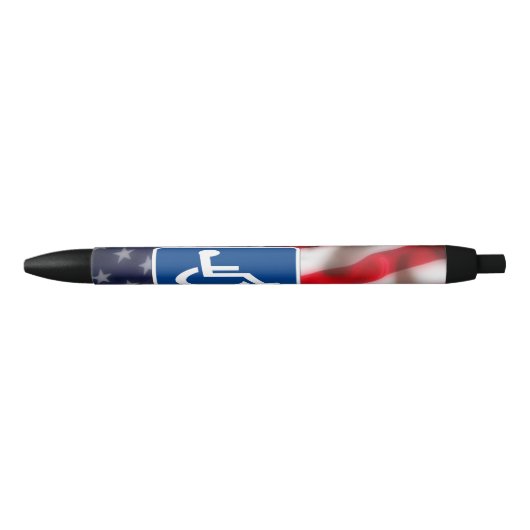 Gehandicapte Veteran USA Zwarte Inkt Pen (Voorkant)