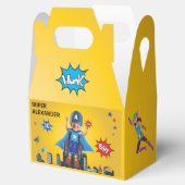 Gehandicapte vliegsuperheld rolstoel Fun Birthday Bedankdoosjes (Geopend)