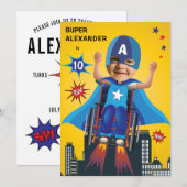 Gehandicapte vliegsuperheld rolstoel Fun Birthday Kaart (Voorkant / Achterkant)