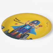 Gehandicapte vliegsuperheld rolstoel Fun Birthday Papieren Bordje (Gekanteld)