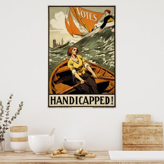 Gehandicapte  woestenpropaganda poster (Keuken)