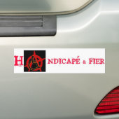 Gehandicapten en Fier Bumpersticker (Op auto)