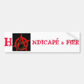 Gehandicapten en Fier Bumpersticker (Voorkant)