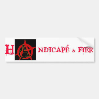 Gehandicapten en Fier Bumpersticker