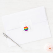 Gehandicapten en homo LGBT Rolstoel Vierkante Sticker (Envelop)