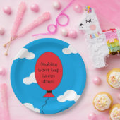 Gehandicapten en vertrouwen: blauw papieren bordje (Feest)