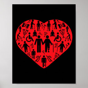 Gehandicapten houden van Wheelstoel Quadriplegic P Poster