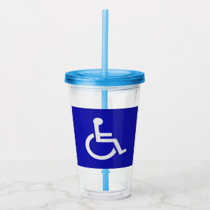 Gehandicapten met een handicap acryl drinkbeker