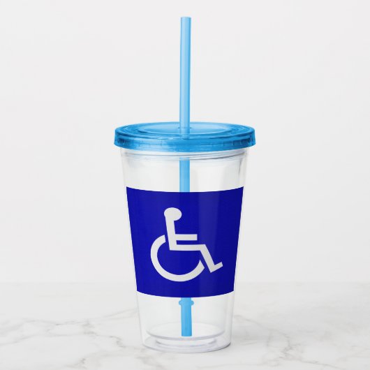 Gehandicapten met een handicap acryl drinkbeker (Voorkant)