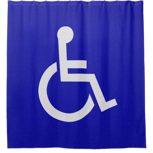 Gehandicapten met een handicap douchegordijn (Voorkant)