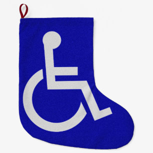 Gehandicapten met een handicap grote kerstsok