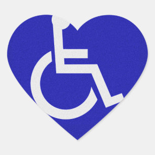 Gehandicapten met een handicap hart sticker