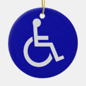 Gehandicapten met een handicap keramisch ornament (Voorkant)
