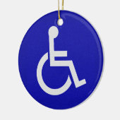 Gehandicapten met een handicap keramisch ornament (Links)
