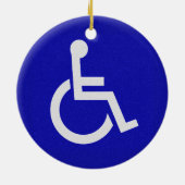 Gehandicapten met een handicap keramisch ornament (Achterkant)
