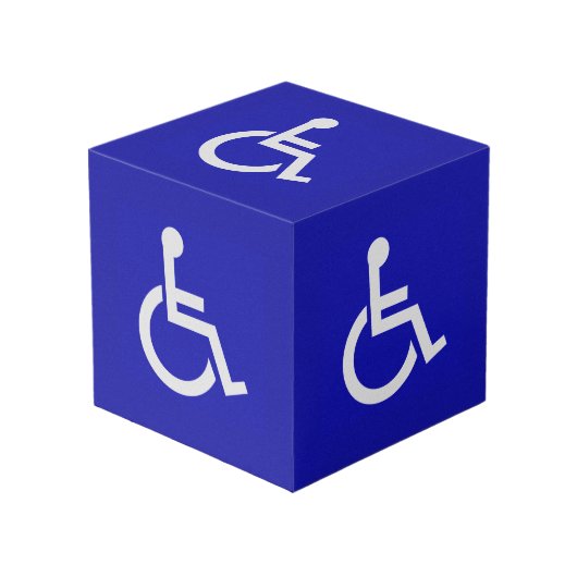 Gehandicapten met een handicap kubus (Voorkant hoekig)