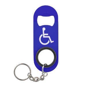 Gehandicapten met een handicap mini flessenopener