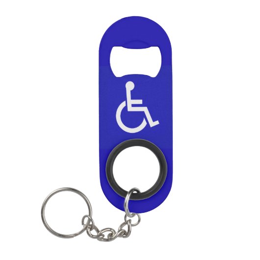 Gehandicapten met een handicap mini flessenopener (Voorkant)