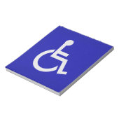 Gehandicapten met een handicap notitieblok (Linkerzijde)