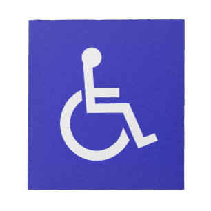 Gehandicapten met een handicap notitieblok