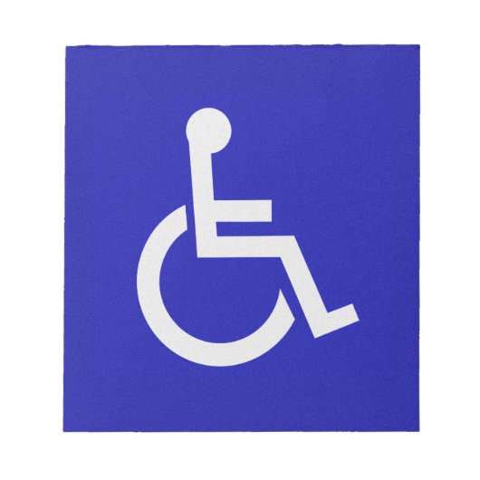 Gehandicapten met een handicap notitieblok (Voorkant)