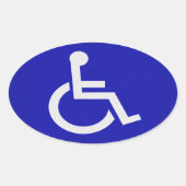 Gehandicapten met een handicap ovale sticker (Voorkant)