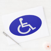 Gehandicapten met een handicap ovale sticker (Envelop)