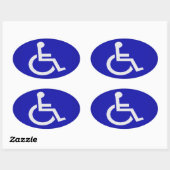Gehandicapten met een handicap ovale sticker (Vel)
