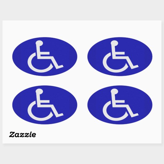 Gehandicapten met een handicap ovale sticker (Vel)