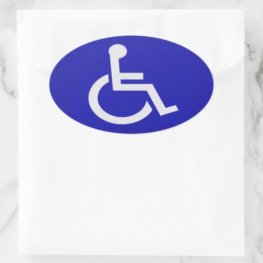 Gehandicapten met een handicap ovale sticker (Tas)