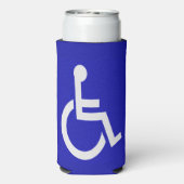 Gehandicapten met een handicap seltzer blikjeskoeler (Seltzer Achterkant)