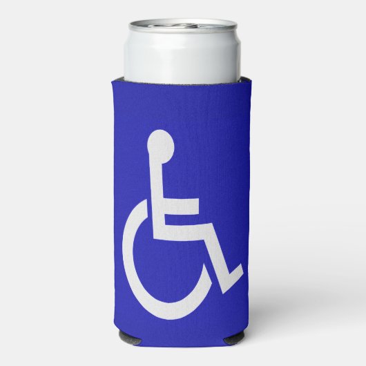 Gehandicapten met een handicap seltzer blikjeskoeler (Seltzer Achterkant)