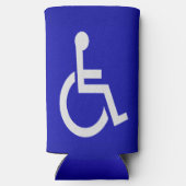Gehandicapten met een handicap seltzer blikjeskoeler (Achterkant)