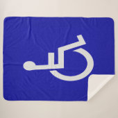 Gehandicapten met een handicap sherpa deken (Voorkant (horizontaal))